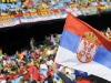 Zastava Srbije tokom utakmice Srbija-Gana