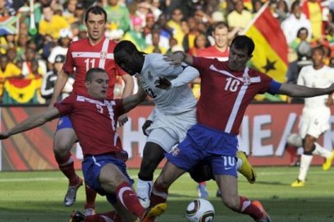 Milijas, Vidic, Stankovic, Srbija-Gana