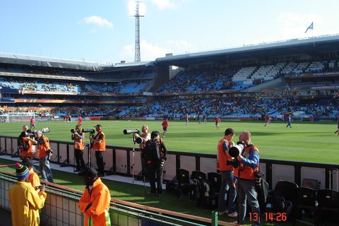 Slika iz navijackog ugla, stadion u Pretoriji, Srbija-Gana