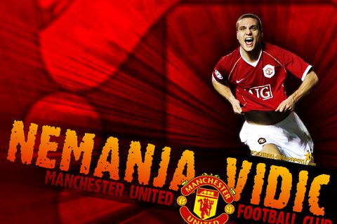 Nemanja Vidic, Manchester United, wallpaper, pozadina, poster za desktop 1280x1024