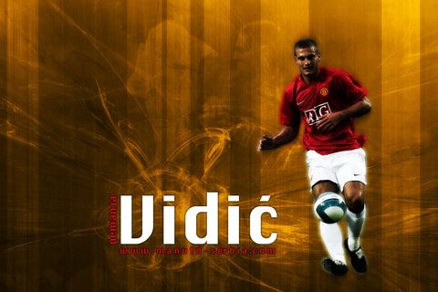 Nemanja Vidic, Mancester Junajted, wallpaper, pozadina, poster za desktop 1024x768