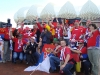 Navijaci Srbije i Nemacke ispred stadiona u Port Elizabet-  Sp2010 Juzna Afrika